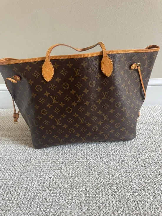 Louis Vuitton Brown Monogram Canvas Tote with Vachetta Trim