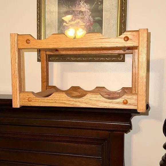 Wooden Wine Rack Bottle Holder