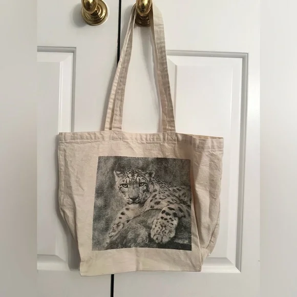 Cheetah Portrait Fabric Tote