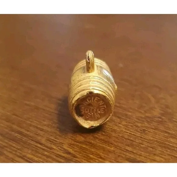 Vintage Seagrams‎ Ancient Bottle Gin Barrel Charm or Pendant Tiny
