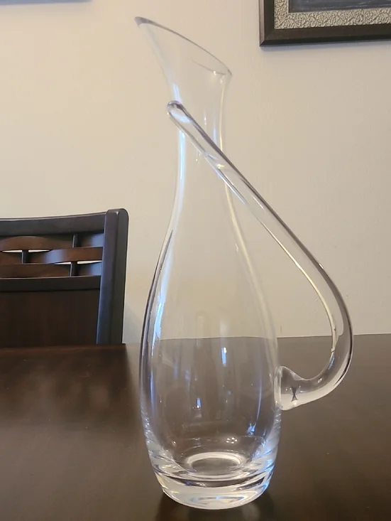 Clear Glass Wine Decanter Tilt Handle - Capacity 1000‎ ml