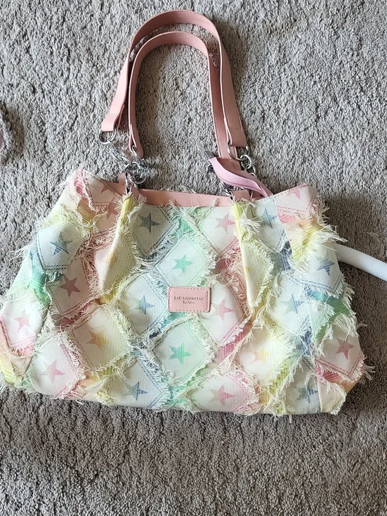Multicolor Star Patchwork Tote Bag