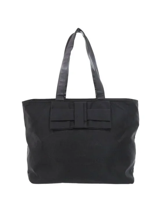 Prada Logo Ribbon Black Tote