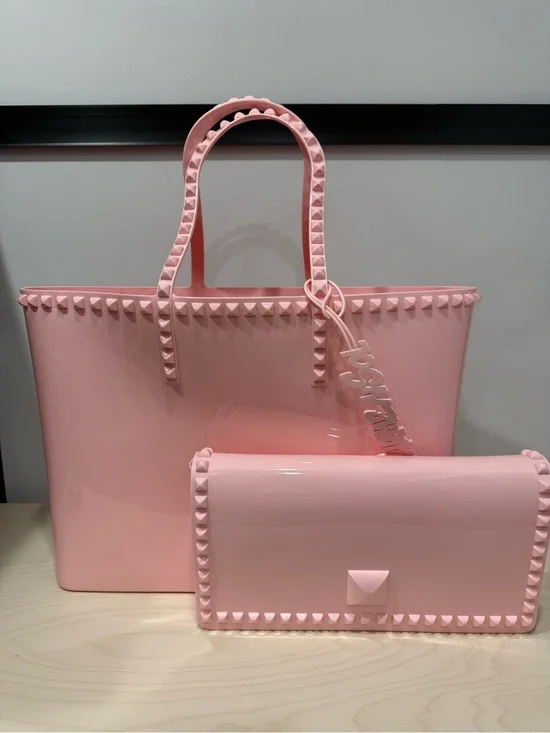 Carmen Sol Angelica Tote & Nora Pouch light pink