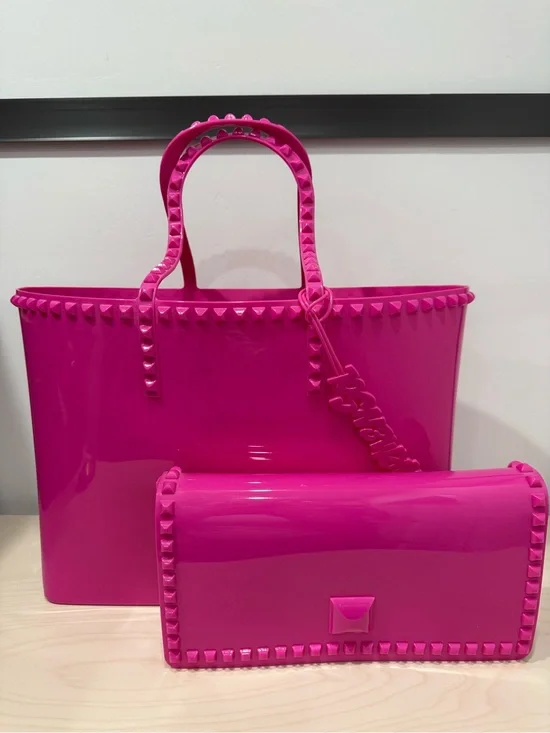 Carmen Sol Fuchsia Angelica Tote & Nora Clutch Set