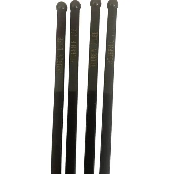 Reuben E. Lee Black‎ With Gold Vintage Swizzle Sticks