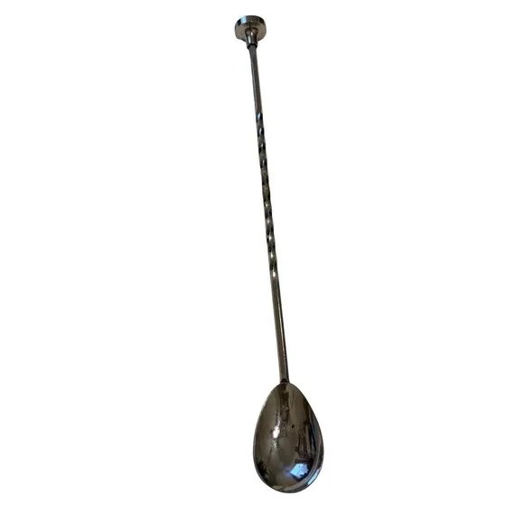 Vintage Stainless Steel Cocktail Muddler/Stirring Spoon Mixing Tool