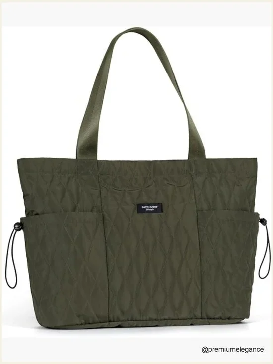 16L Tote Bag with Side Pockets, Lightweight Shoulder Bag for Work Gym Travel