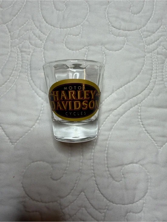 Harley-Davidson Logo Shot Glass in Black and Gold