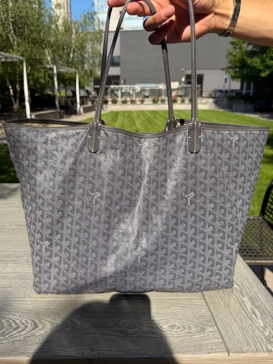Authentic Goyard St. Louis GM Tote Grey
