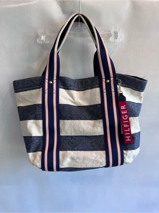 Tommy Hilfiger Tote Bag Blue Stripe Beach Bag