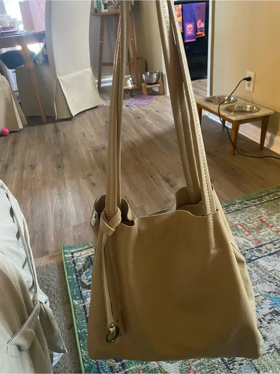 Lucky Brand Tan Shoulder Tote leather