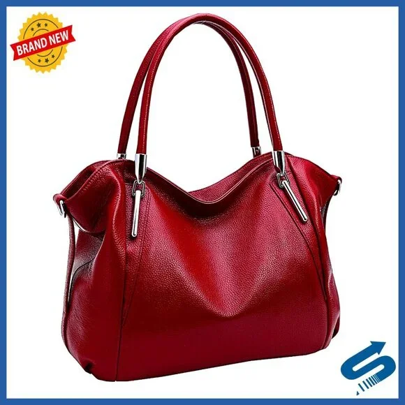 Genuine Leather Tote Handbag Crossbody Satchel Hobo Bag Versatile Designer