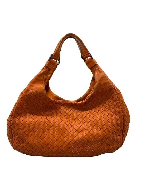 Bottega Veneta Tote Midi Amcampana Orange Leather