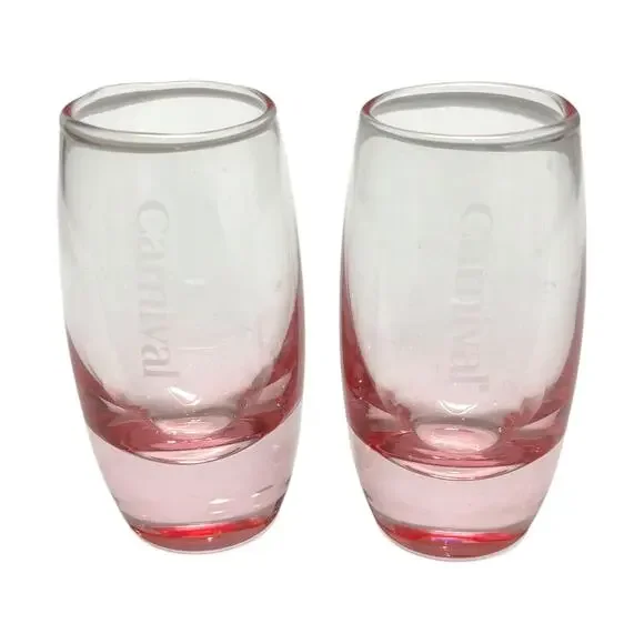 Carnival Cruise Shot Glasses Set of 2 Pink