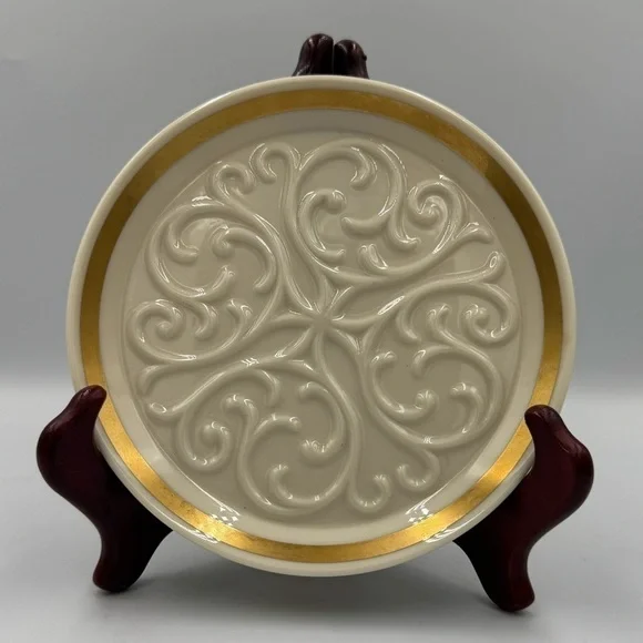 Vintage Lenox Wine Bottle Coaster Seville Collection Gold