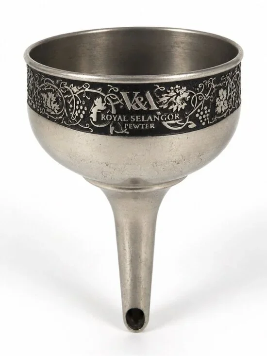 Vintage Royal Selangor Pewter Wine Funnel Grapevine Pattern Barware