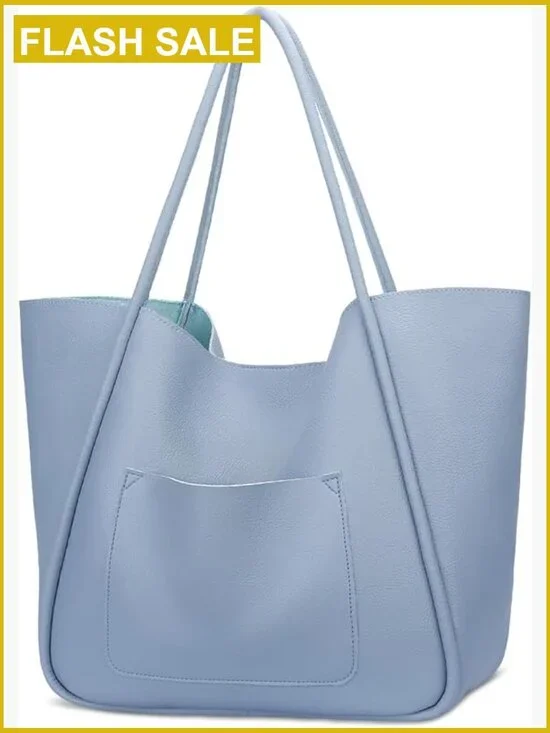 Tote Bag for Women Vegan Leather Large Capacity Shoulder Purse