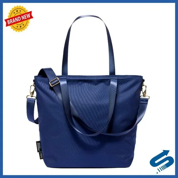 Durable Water Resistant Tote Bag with Laptop Sleeve Adjustable Crossbody Strap