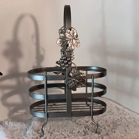 Metal Wine Bottle Caddy