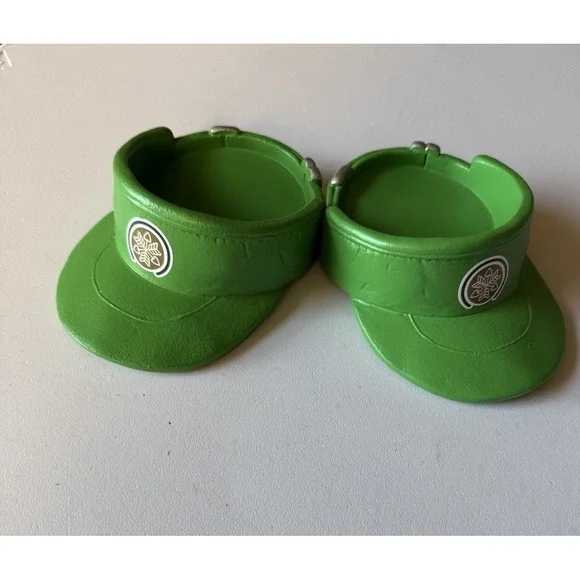 Tour Visor Coasters‎ Mimics Tennis Captain Or Golf Visor Set of 2 In Green