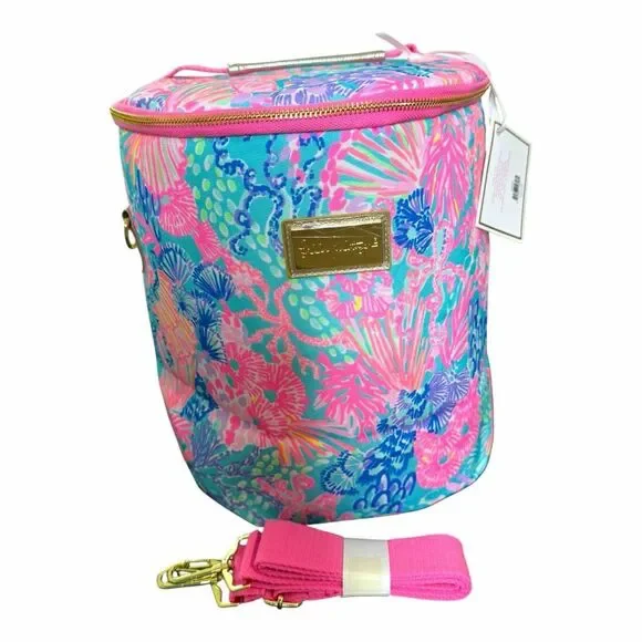 NEW Lilly Pulitzer Insulated Beach Cooler Bag Splendor in the Sand Crossbody Tot