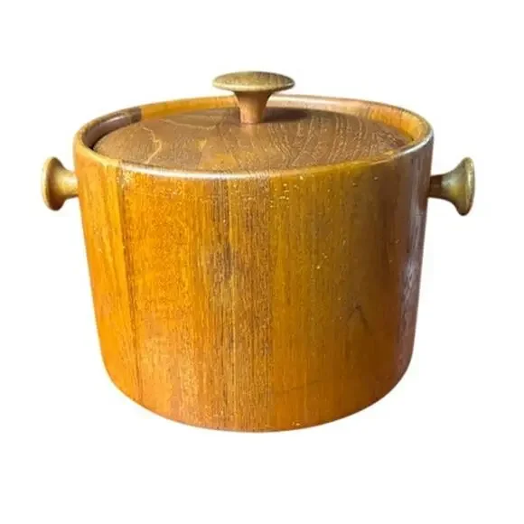 Mid-Century Modern Teak Danish Ice Bucket by Digsmed Denmark 60s Scandinavian