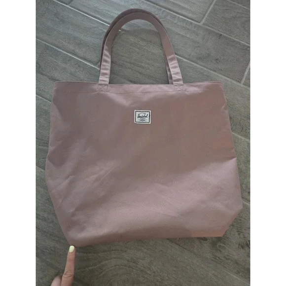 Herschel Supply Co Alexander Zip Tote‎ Bag Ash Rose Pink Canvas Zippered Large