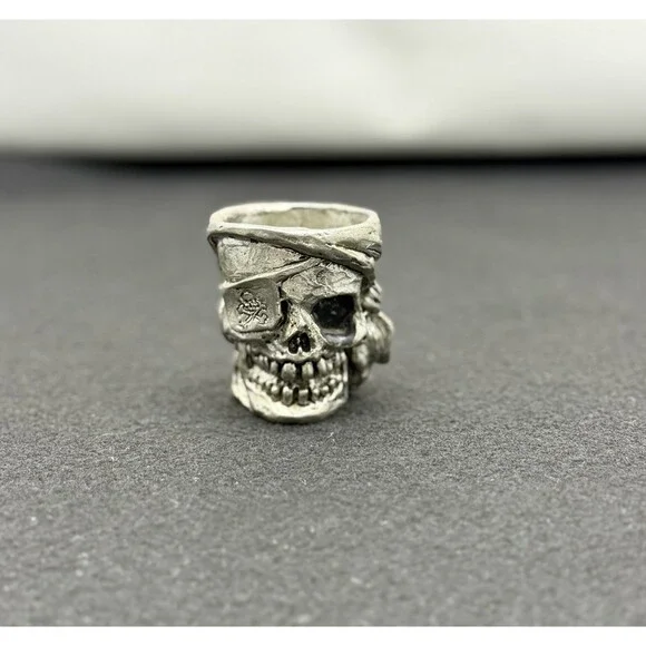 Vintage Pirate Pewter Shot Glass Fellowship Foundry USA