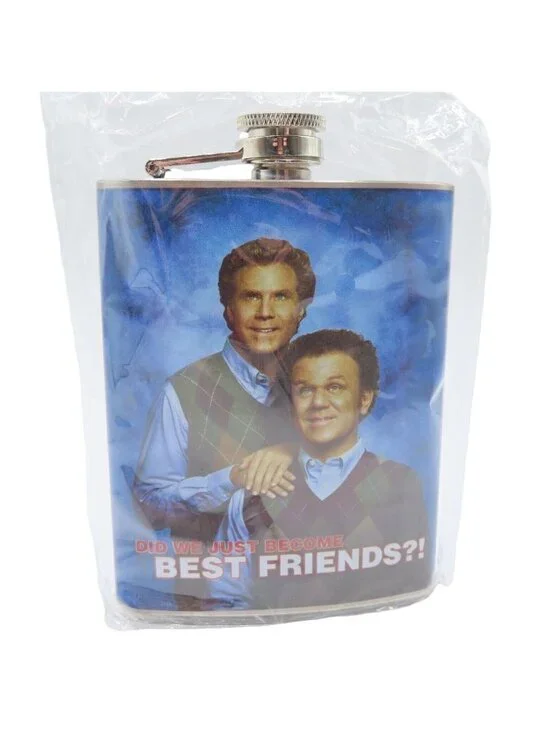 Step Brothers Movie Did We Just Become Best Friends 7oz Stainless Flask NEW