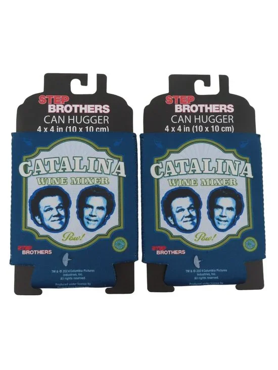 Step Brothers Catalina Wine Mixer 2 Can Huggers Coozie Koozie NEW Silver Buffalo
