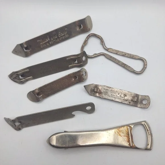 Lot‎ of 7 Vintage Can Bottle Openers Drewrys Safe Edge Ekco Quick and Easy