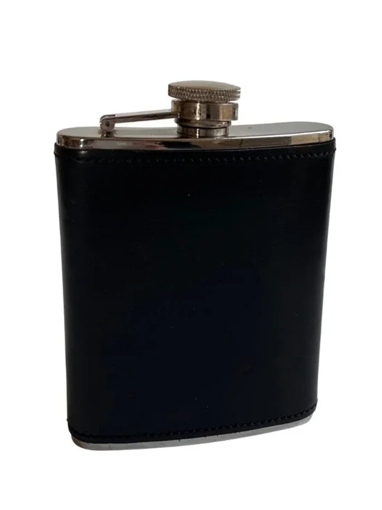 Alexandre Mareuil Made in France Leather Hip Flask