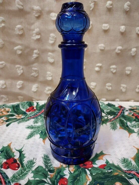 Ring Of Rings Cobaltby Maryland Glass Company Decanter and Stopper