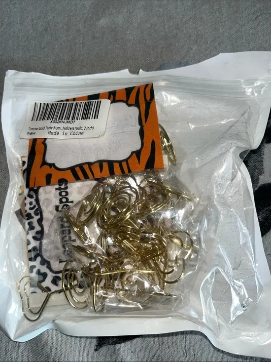 Source Unknown Gold Spiral Place Card Holders