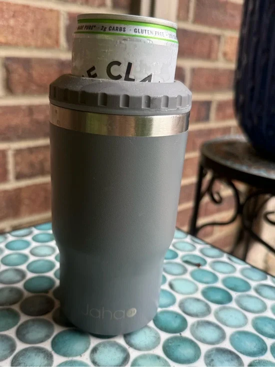 Gray Insulated Slim Can and Bottle Cooler-Keeps Drinks Cold…12 OZ