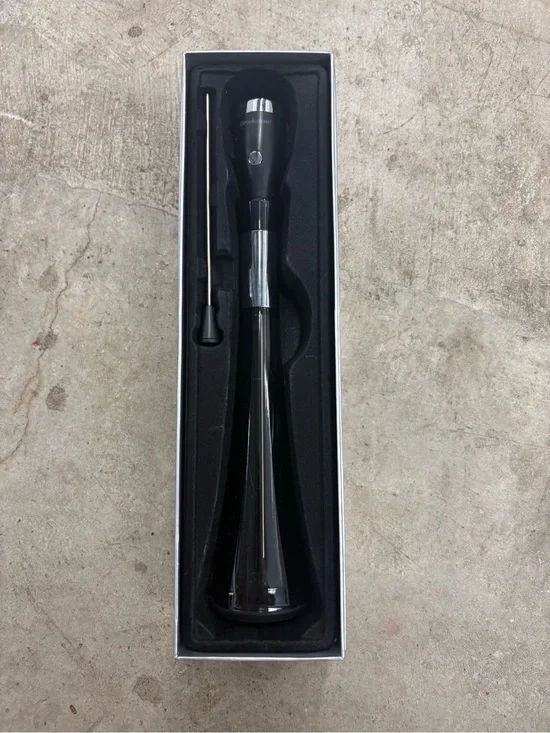 Brookstone Aero Full Bottle Wine Aerator Pourer Black/Silver Plastic/Metal