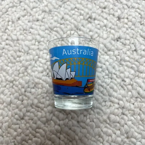 Sydney Australia Opera House Bridge Welcome Boat Landmarks Shot Glass Shotglass
