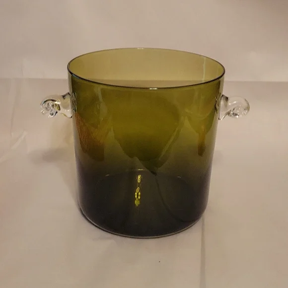 Green Glass Ice Holder