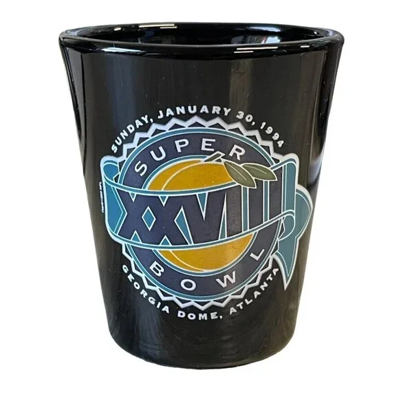 Super Bowl XXVIII Commemorative Shot Glass Georgia Dome‎ Atlanta