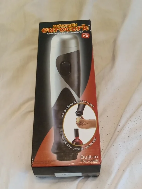 Automatic Eurocork Cordless Cork Remover - Silver & Black