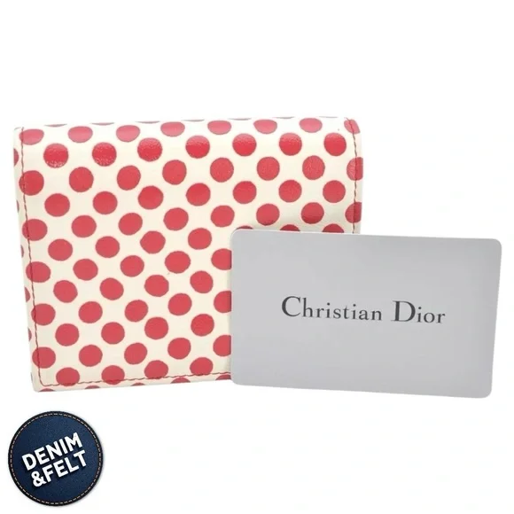 Christian Dior Diorarmour‎ Polka Dot Lady Dior Card Case/Pouch/Wallet | RARE!!♥️