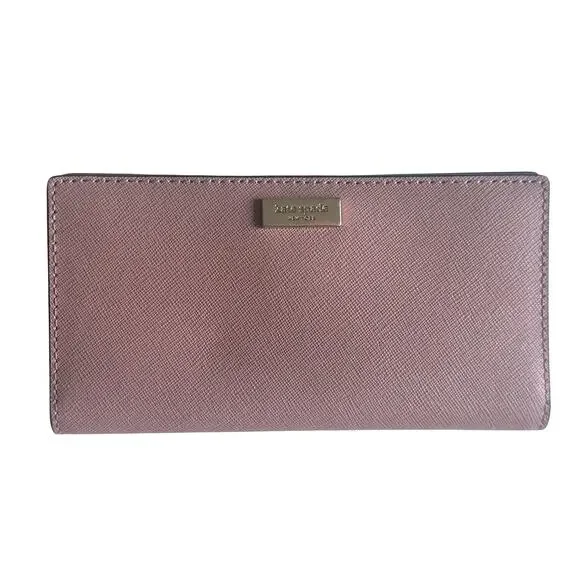 Kate Spade Laurel Street Stacy Wallet Dusty Peony Saffiano Leather