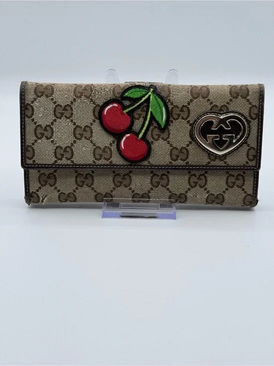 Gucci GG Supreme Continental Wallet on Chain-Customized 🍒