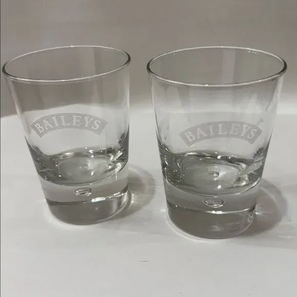 Baileys Liquor Rocks Drinking Dining Home Bar Cocktail Drinking Glasses Set 2