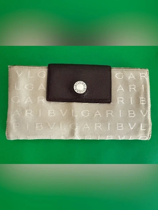 BVLGARI Logomania Monogram Long Trifold Wallet