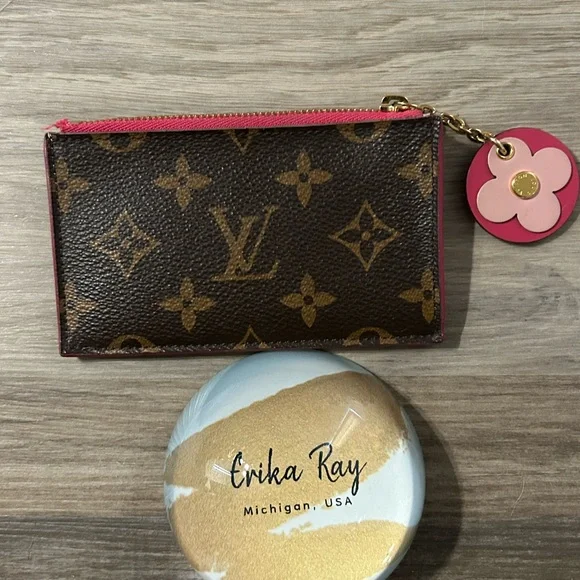 Louis Vuitton Monogram Porte Carte‎ Zip Coin Case Card Wallet