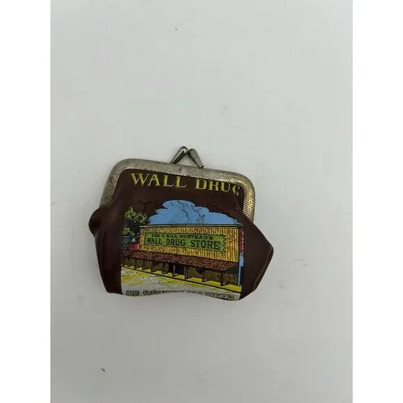 Ted & Bill Hustead Wall Drug‎ Store Vintage Change Purse W