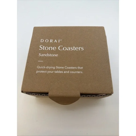 Dorai Home Stone Coasters Set - Diatomaceous Earth Water-Absorbing Drink Coaster