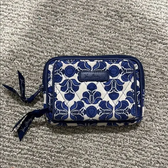 Vera Bradley Blue and White wallet with Flower Pattern